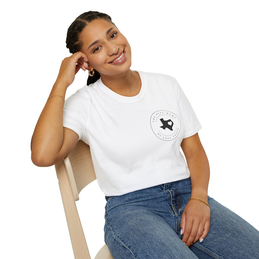 Texas Home State T-Shirt — Minimal Lone Star Outline Circle Design
