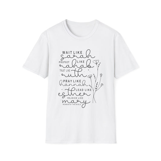 Biblical Women Inspirational T-Shirt — "Wait Like Sarah" Scripture Tee
