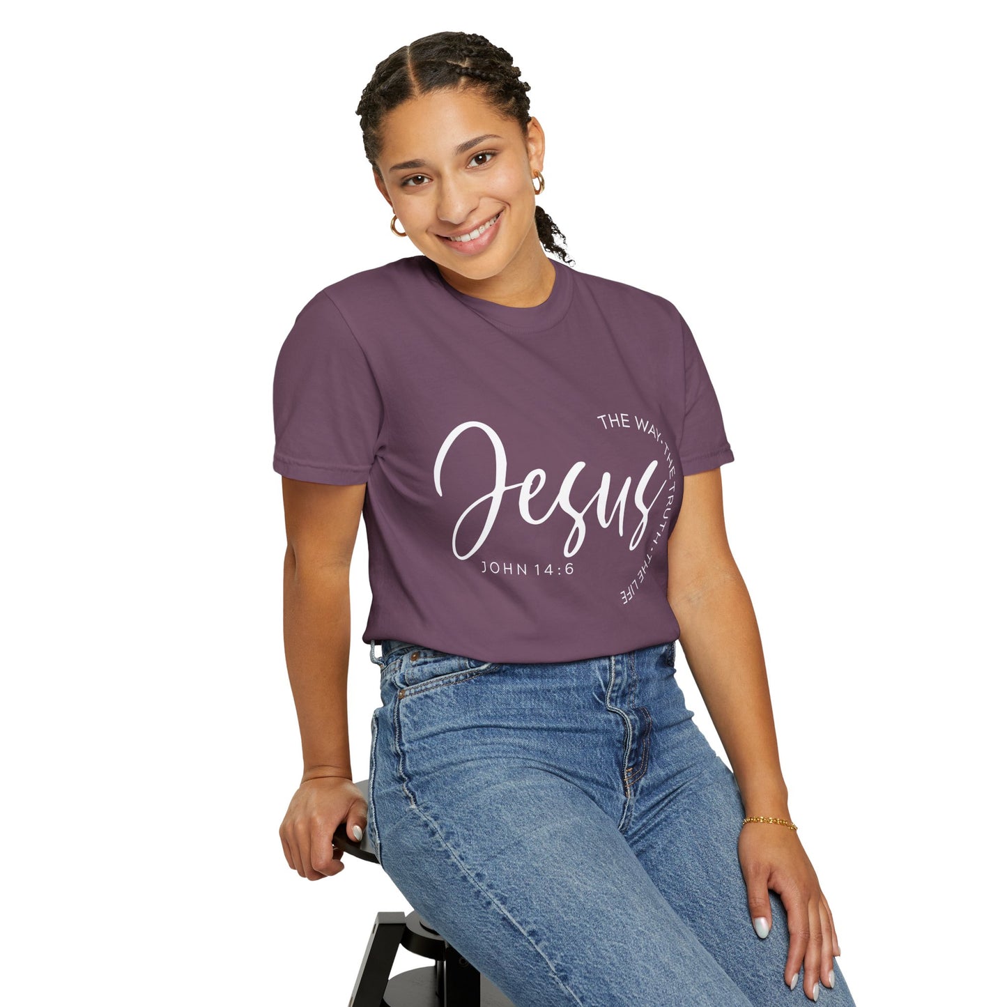 Jesus Script T‑Shirt (John 14:6)- Comfort Colors