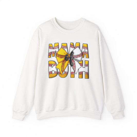 Crewneck Sweatshirt - Mama Pitch Softball/Baseball Graphic