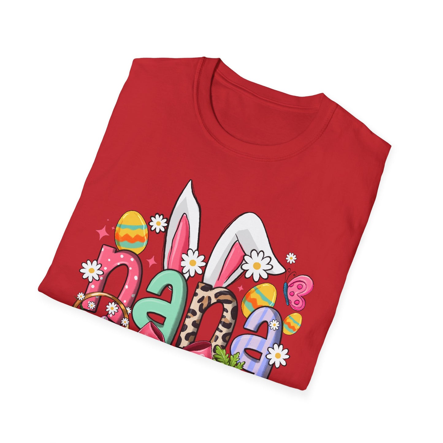 Nana Easter Bunny T-Shirt — Cute Spring Floral & Basket Design