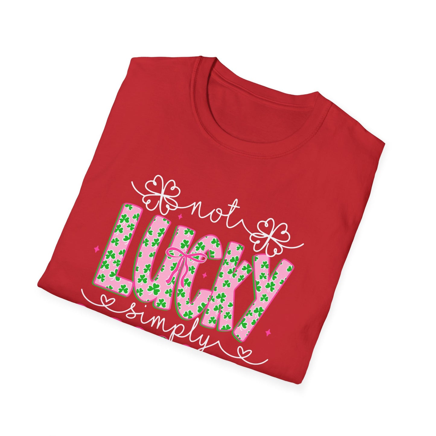 Lucky Simply Blessed T-Shirt — "Not Lucky, Simply Blessed" Christian St. Patrick's Tee