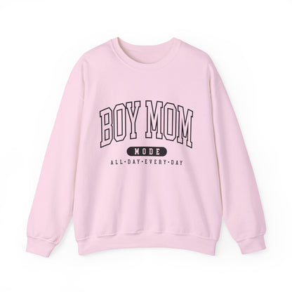 Boy Mom Crewneck Sweatshirt – "Boy Mom Mode: All Day Every Day"
