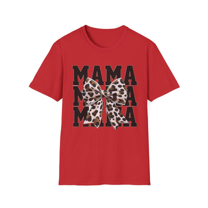 Mama Leopard Bow T-Shirt