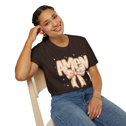 Floral Bow 'AMEN' Mother's Day Tee