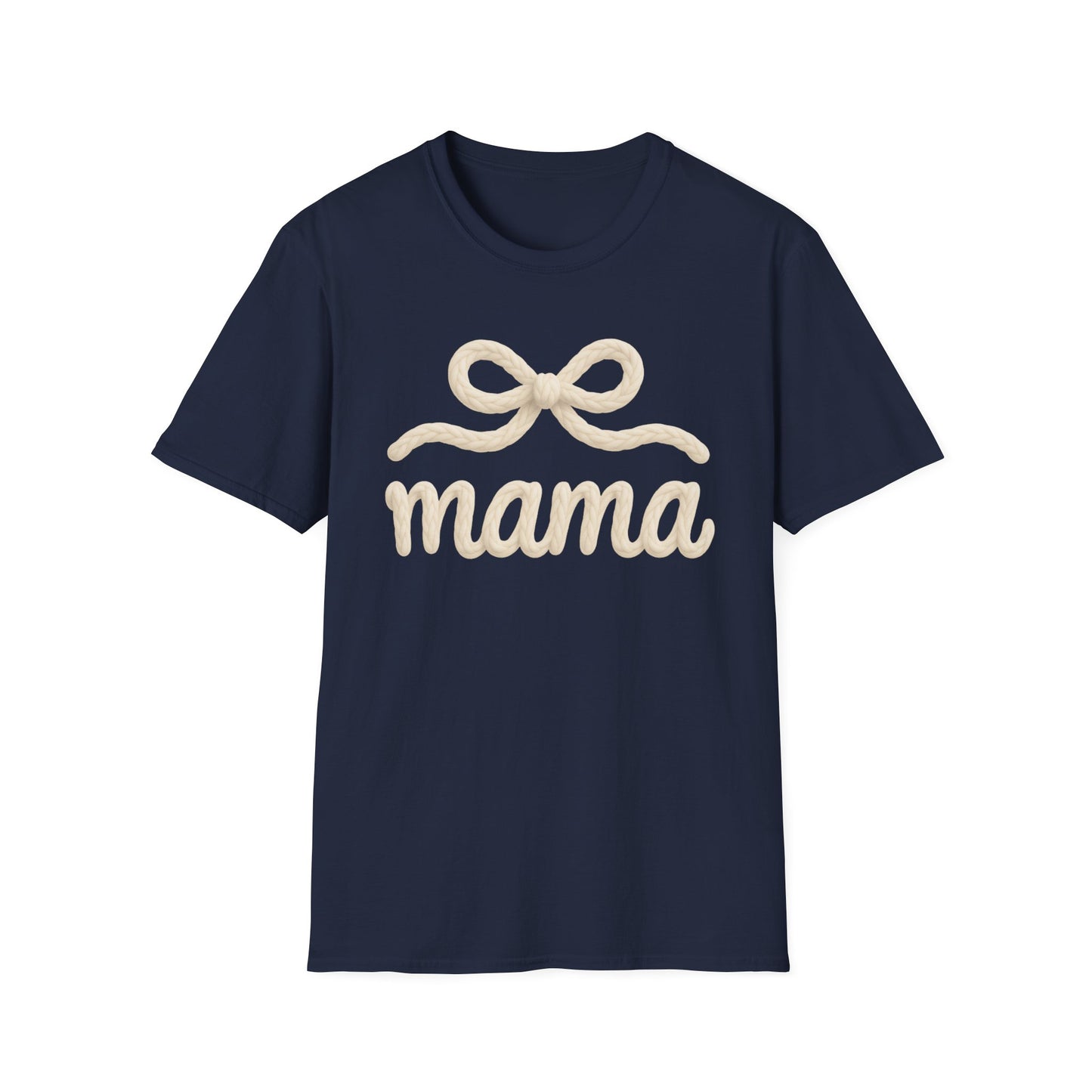 Mama Bow T-Shirt — Soft Feminine "mama" Script Tee (Mother's Day Gift)