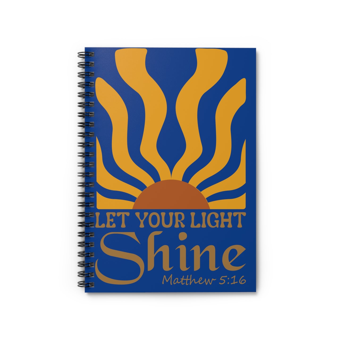 Notebook — “Let Your Light Shine” Inspirational Spiral Journal (Matthew 5:16)