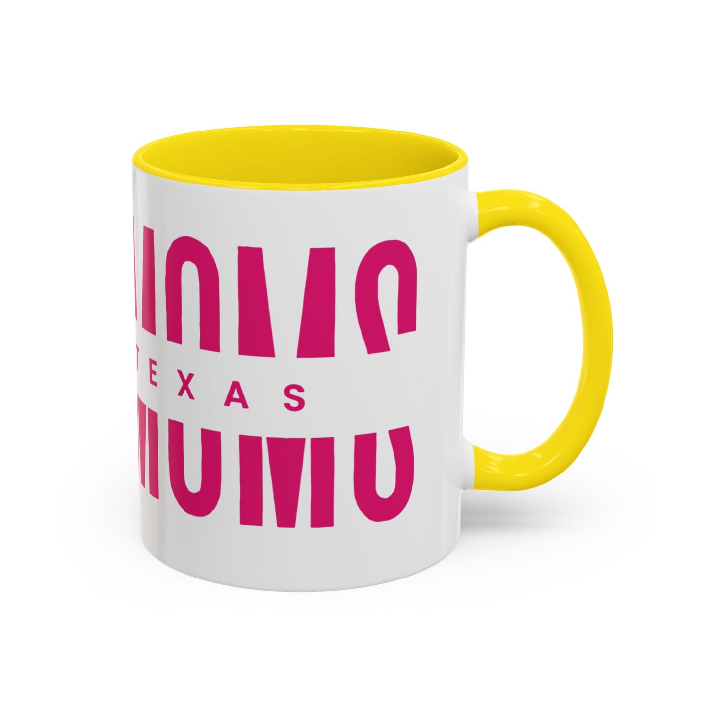 Accent Coffee Mug — "MOM" Bold Pink East Texas Mom Gift