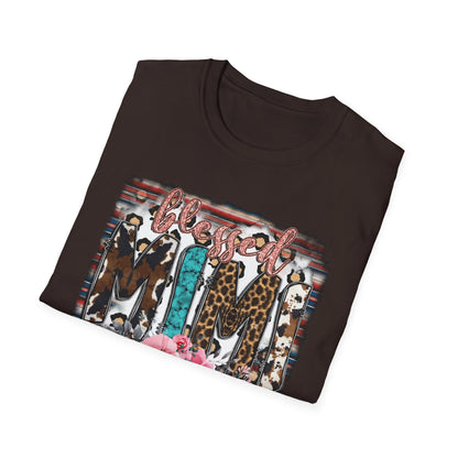 T-Shirt — 'Mama' Leopard & Floral Graphic Tee