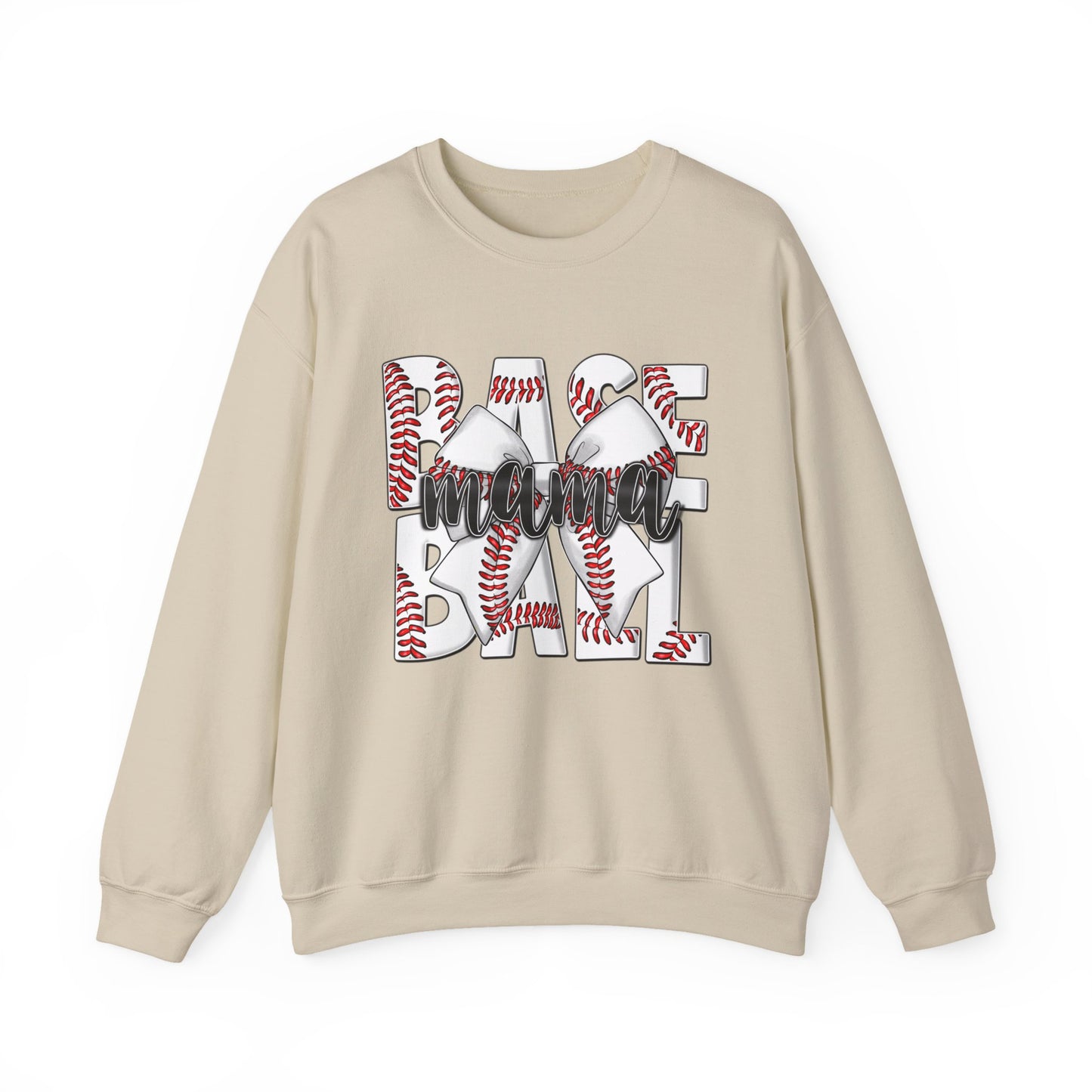 Baseball Mom Crewneck Sweatshirt — 'Base Mom' Graphic Pullover