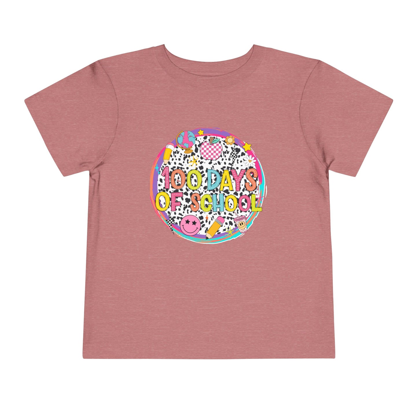 Toddler Tee — "100 Days of School" Colorful Celebration Shirt