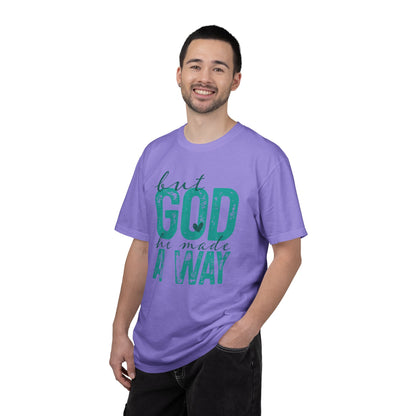 Christian T-Shirt — “But God He Made A Way” Inspirational Faith Tee