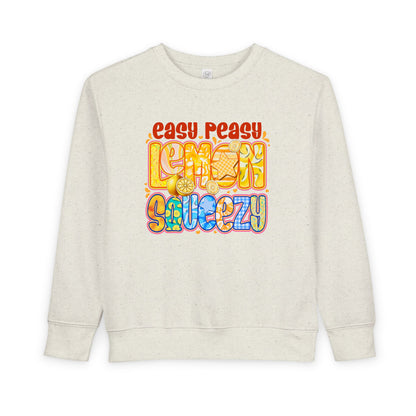 Toddler Sweatshirt - "Easy Peasy Lemon Squeezy" Colorful Retro Graphic