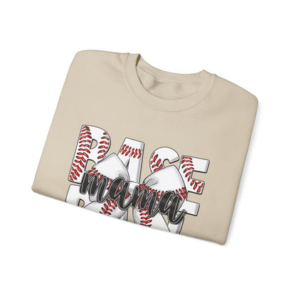 Baseball Mom Crewneck Sweatshirt — 'Base Mom' Graphic Pullover