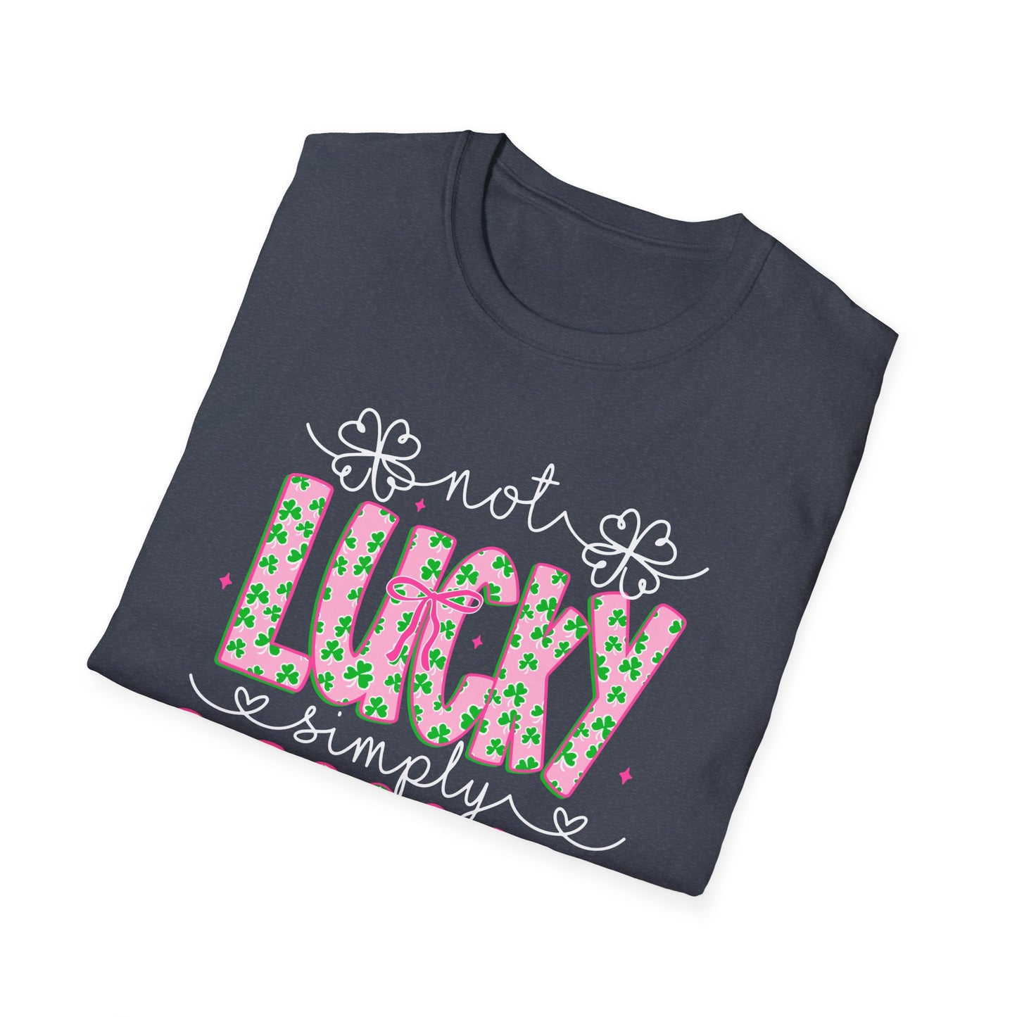 Lucky Simply Blessed T-Shirt — "Not Lucky, Simply Blessed" Christian St. Patrick's Tee