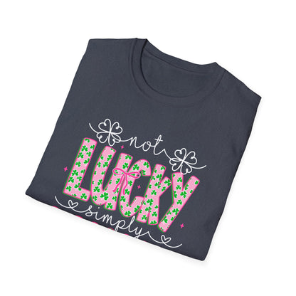 Lucky Simply Blessed T-Shirt — "Not Lucky, Simply Blessed" Christian St. Patrick's Tee
