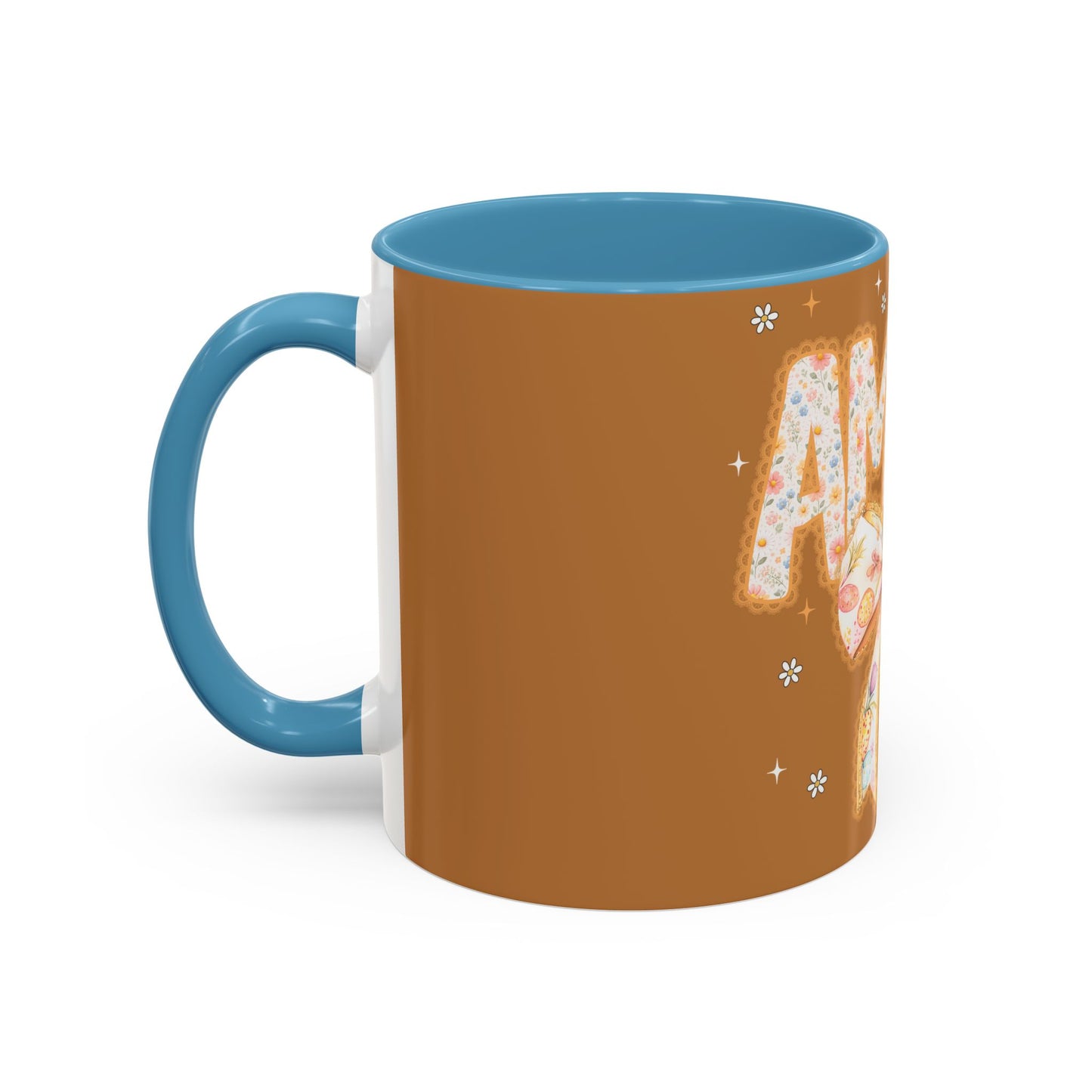 Accent Mug — 'Amen' Floral Bow Coffee Mug (11/15oz) — Faith-Inspired Gift