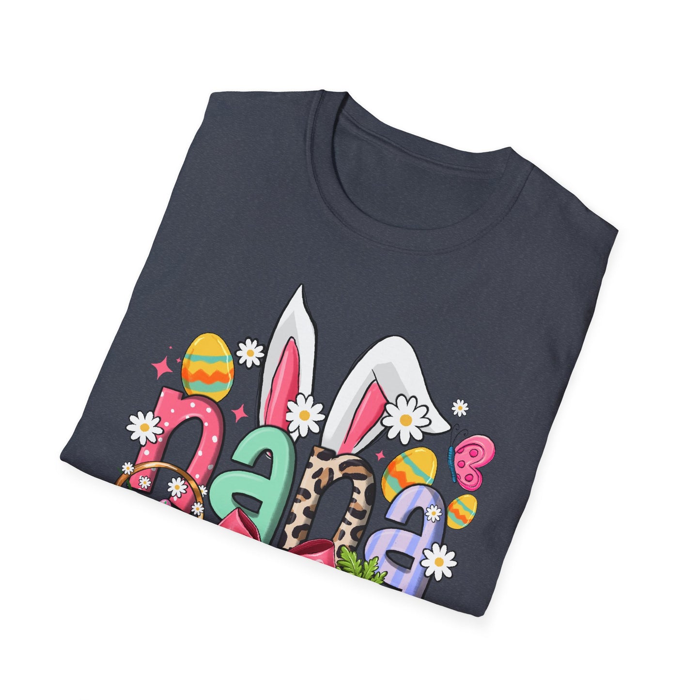 Nana Easter Bunny T-Shirt — Cute Spring Floral & Basket Design