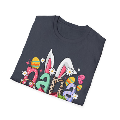 Nana Easter Bunny T-Shirt — Cute Spring Floral & Basket Design