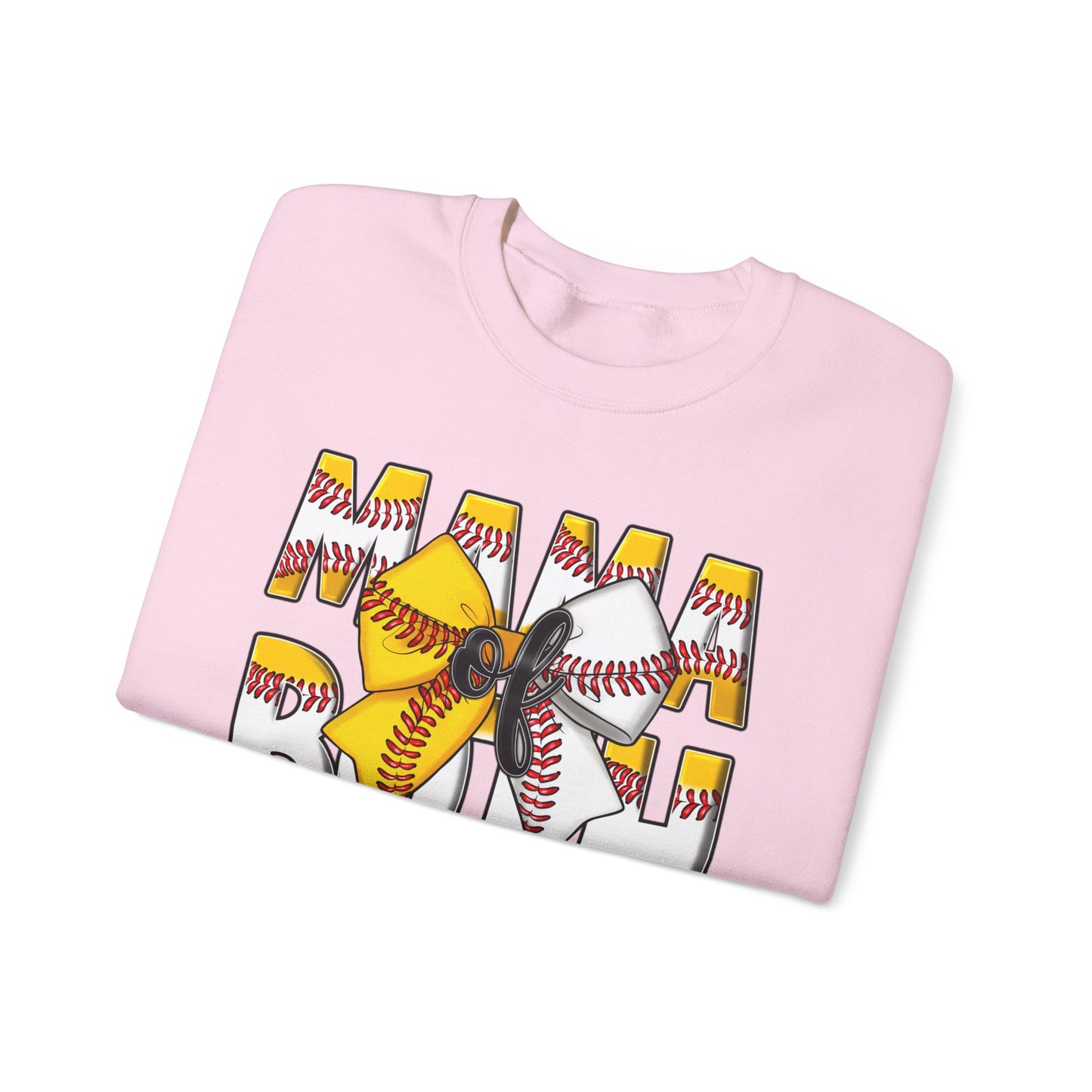Crewneck Sweatshirt - Mama Pitch Softball/Baseball Graphic