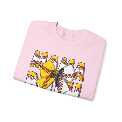 Crewneck Sweatshirt - Mama Pitch Softball/Baseball Graphic