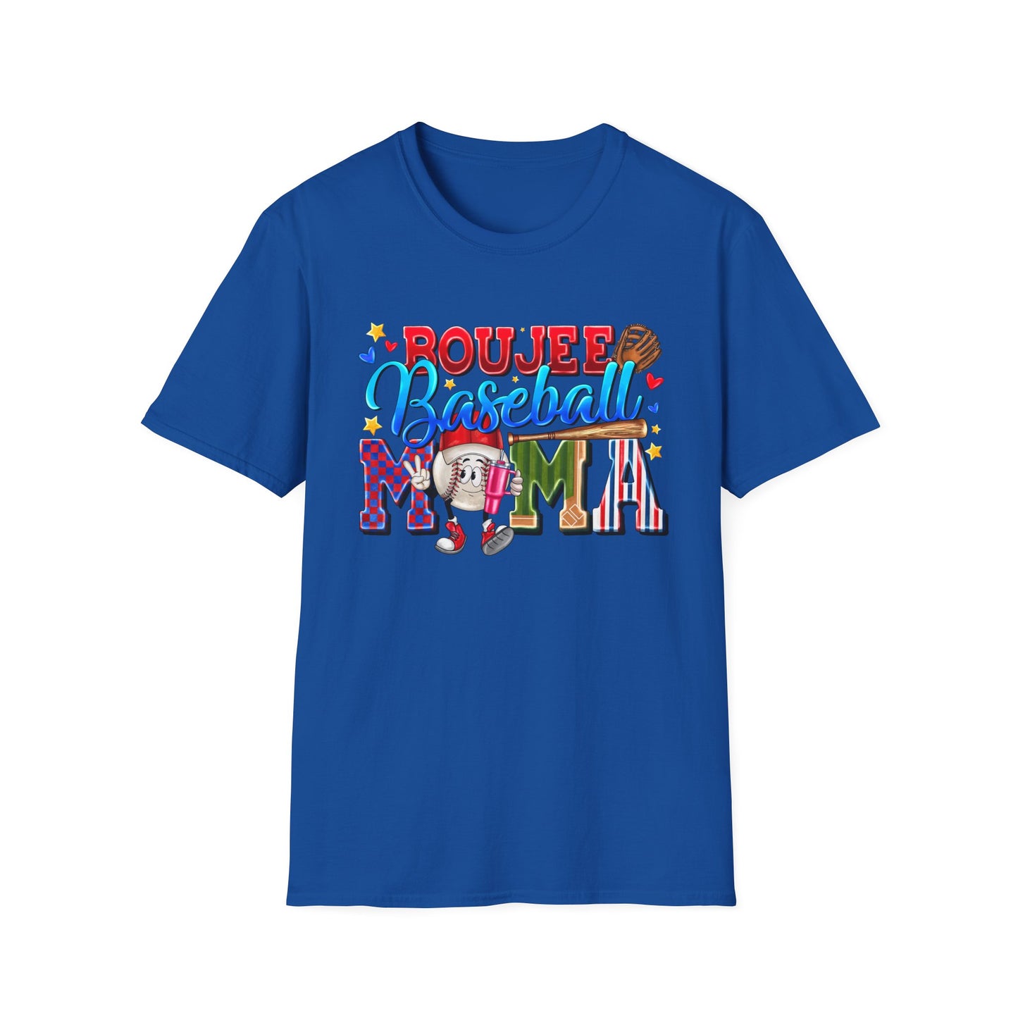 Rough & Rowdy Baseball Mama T-Shirt – Colorful Mom Baseball Shirt