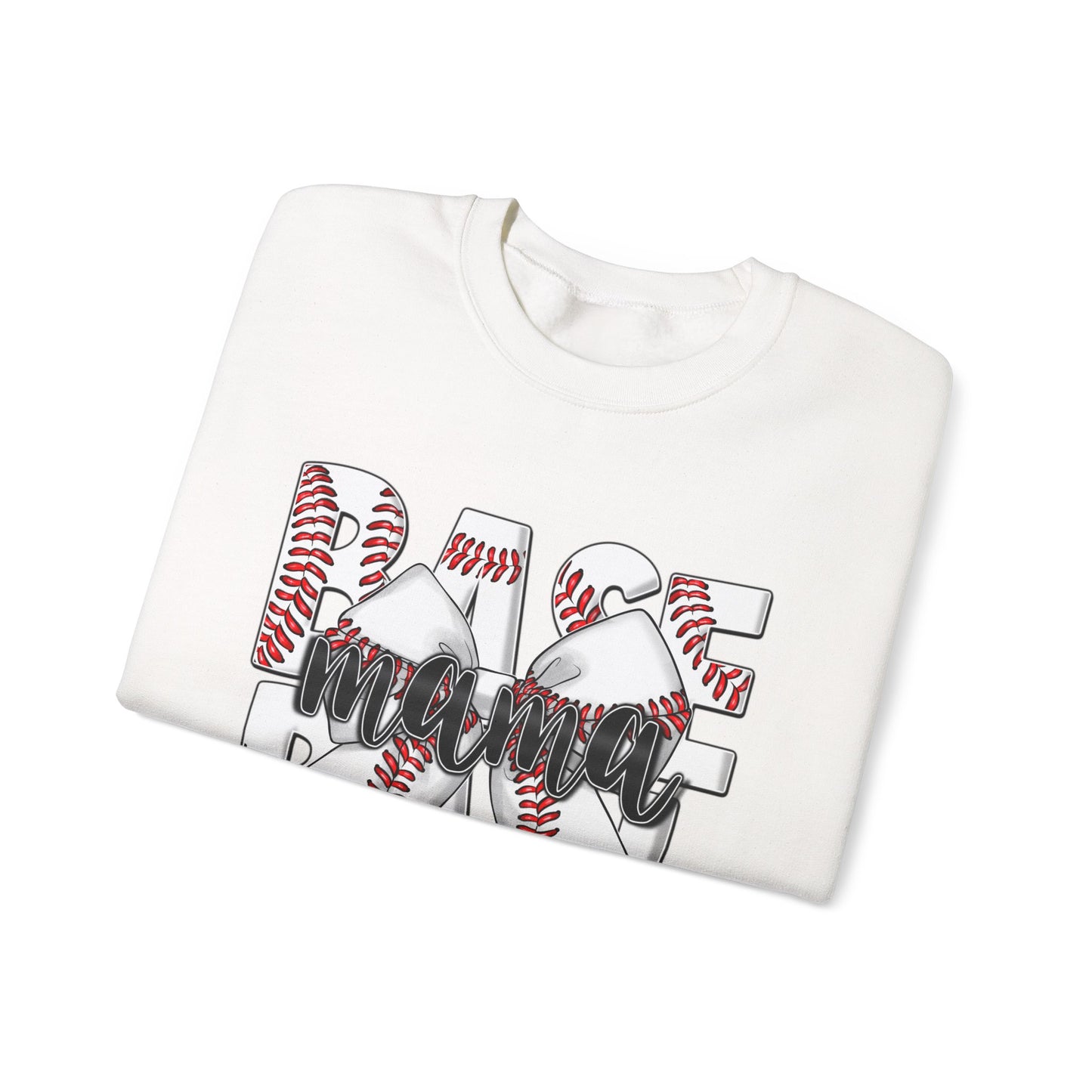 Baseball Mom Crewneck Sweatshirt — 'Base Mom' Graphic Pullover