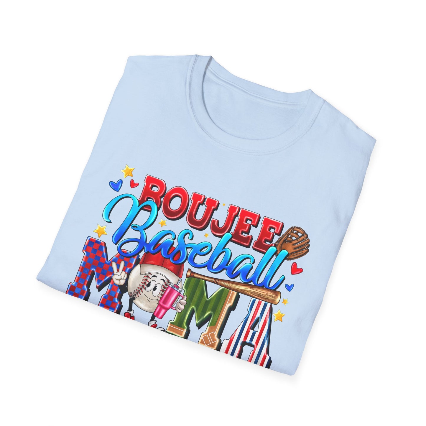 Rough & Rowdy Baseball Mama T-Shirt – Colorful Mom Baseball Shirt