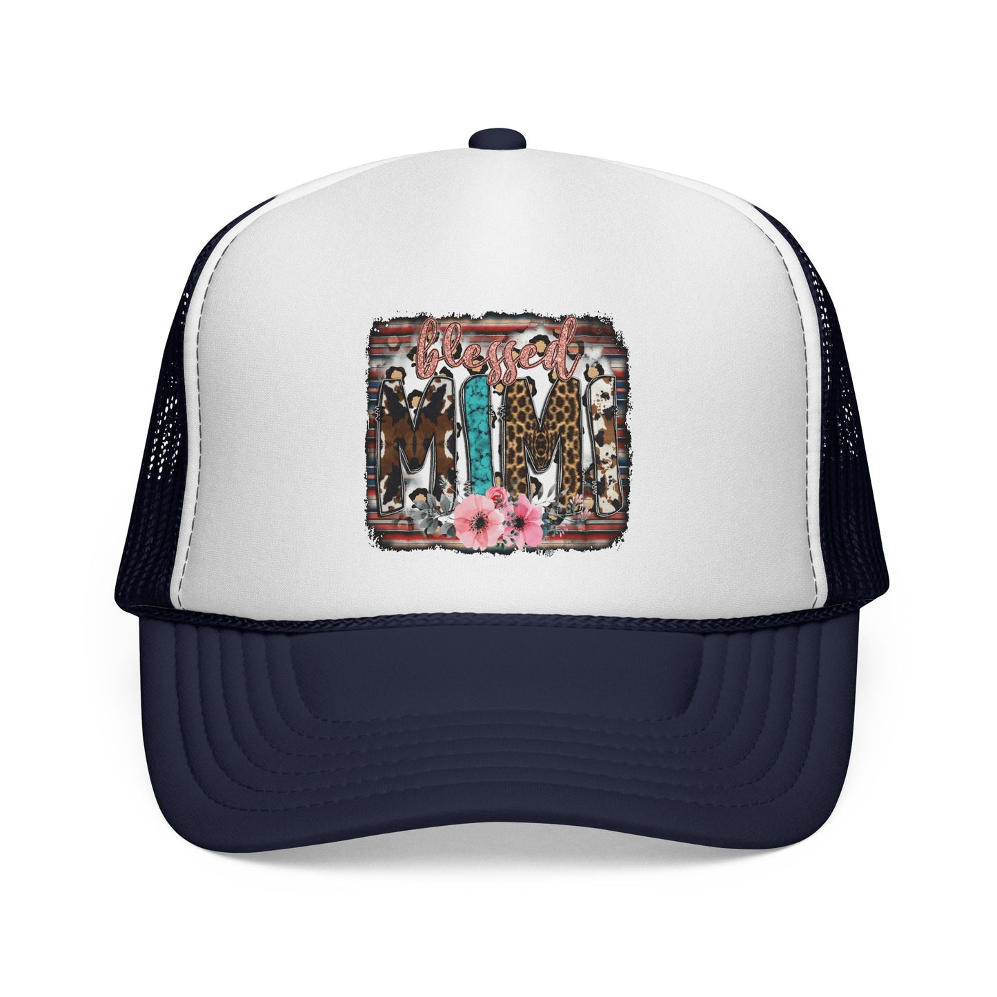 Cowgirl Trio Trucker Cap — Western Floral Graphic Mesh Hat