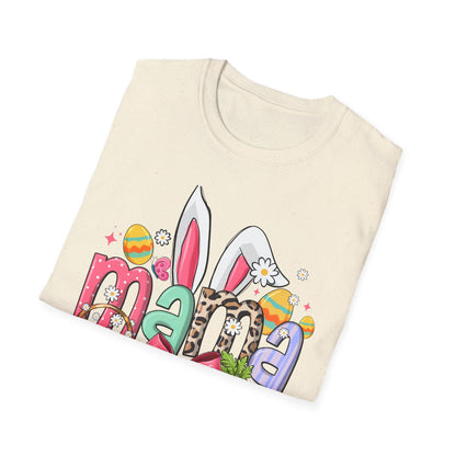 Mama Easter Bunny T-Shirt — Cute Spring Mom Tee with Bunny Ears & Eggs