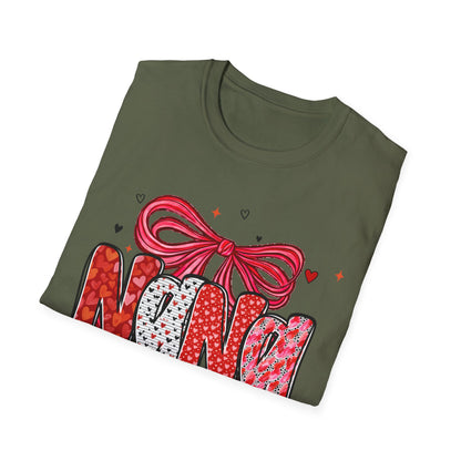 Nana Valentine Tee — Cute Bow & Heart Graphic "Nana" T-Shirt