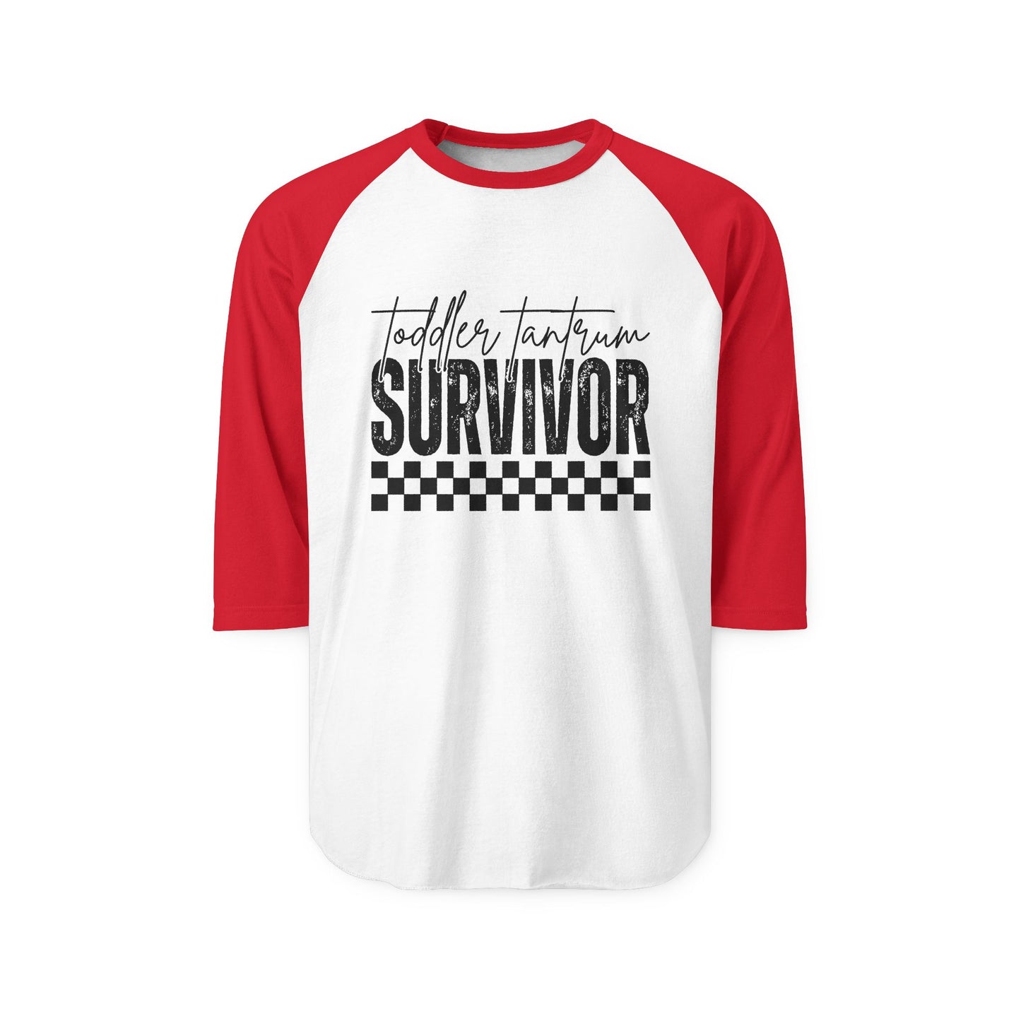 Toddler Tantrum Survivor Raglan Shirt — 3/4 Sleeve Baseball Tee