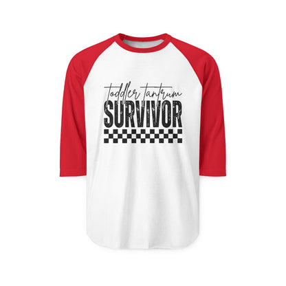 Toddler Tantrum Survivor Raglan Shirt — 3/4 Sleeve Baseball Tee
