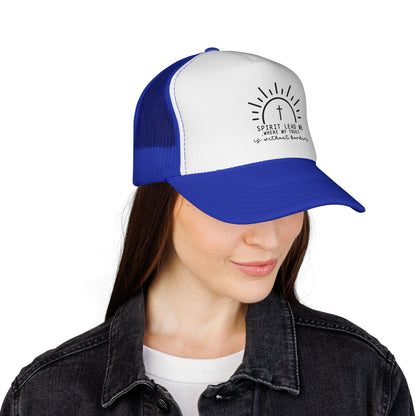 Christian Trucker Hat — "Spirit Lead Me Where My Trust Is Without t Borders" Mesh Cap