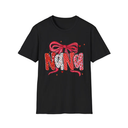 Nana Valentine Tee — Cute Bow & Heart Graphic "Nana" T-Shirt