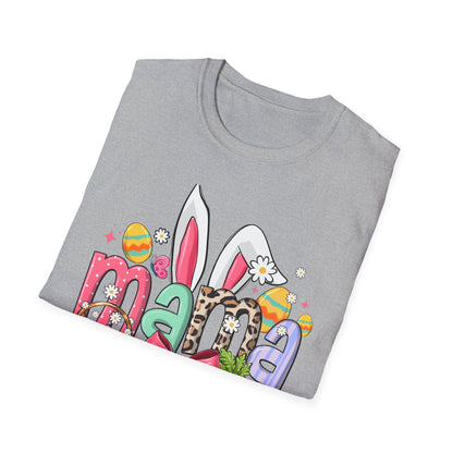 Mama Easter Bunny T-Shirt — Cute Spring Mom Tee with Bunny Ears & Eggs
