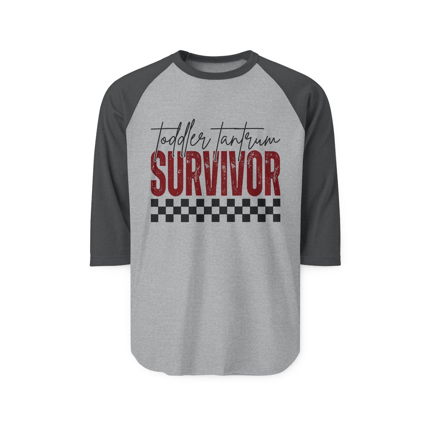 Toddler Tantrum Survivor Raglan Shirt — 3/4 Sleeve Baseball Tee
