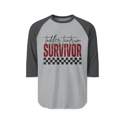 Toddler Tantrum Survivor Raglan Shirt — 3/4 Sleeve Baseball Tee