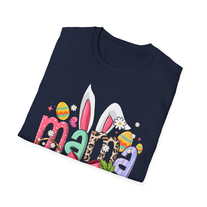 Mama Easter Bunny T-Shirt — Cute Spring Mom Tee with Bunny Ears & Eggs