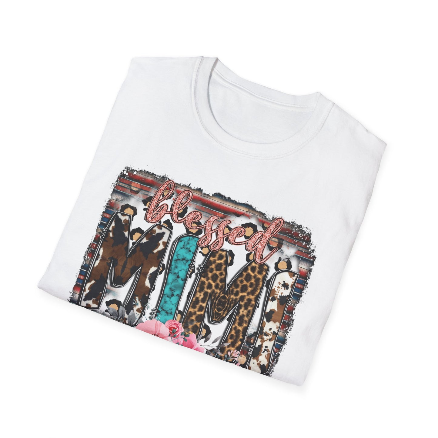 T-Shirt — 'Mama' Leopard & Floral Graphic Tee