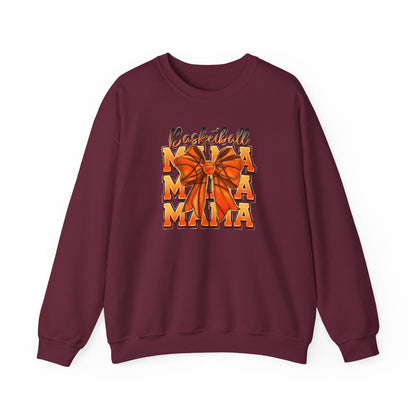 Basketball Mama Sweatshirt — Orange Ribbon Court Mom Crewneck