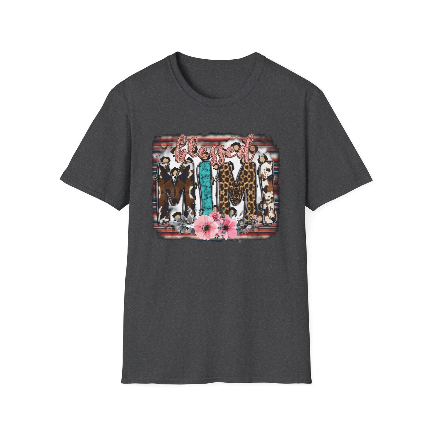 T-Shirt — 'Mama' Leopard & Floral Graphic Tee