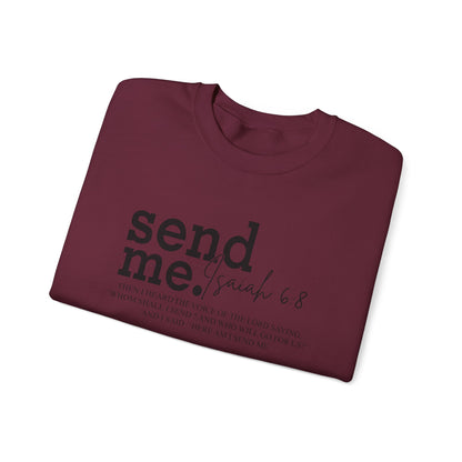 Send Me Psalm 68 Crewneck Sweatshirt — Inspirational Scripture Christian Sweater