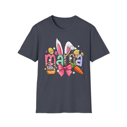 Mama Easter Bunny T-Shirt — Cute Spring Mom Tee with Bunny Ears & Eggs