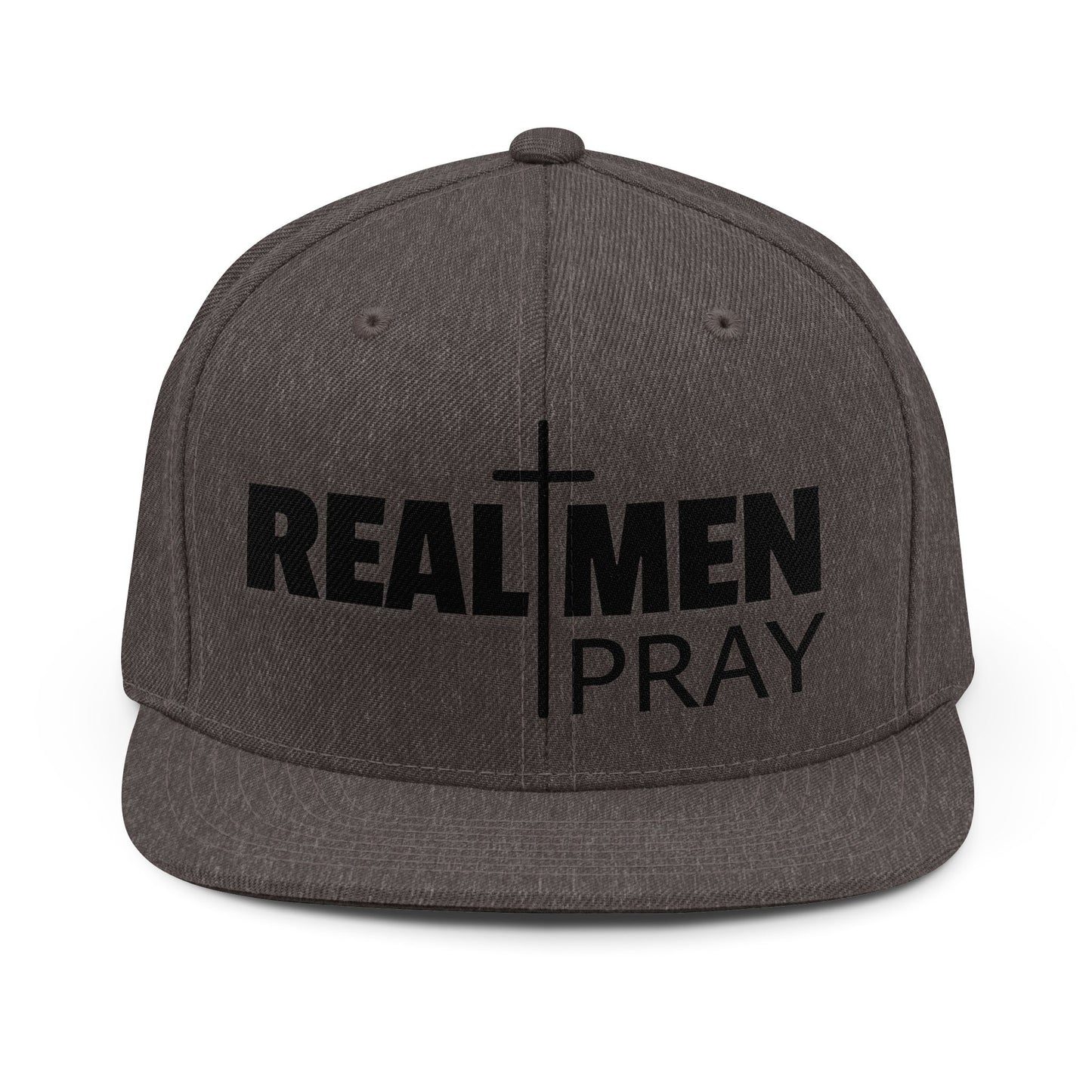 Real Men Pray Snapback Hat — Christian Faith Baseball Cap