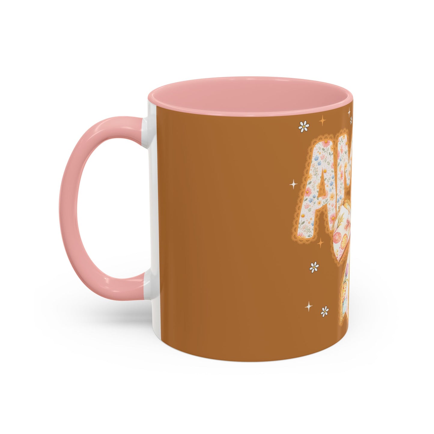 Accent Mug — 'Amen' Floral Bow Coffee Mug (11/15oz) — Faith-Inspired Gift