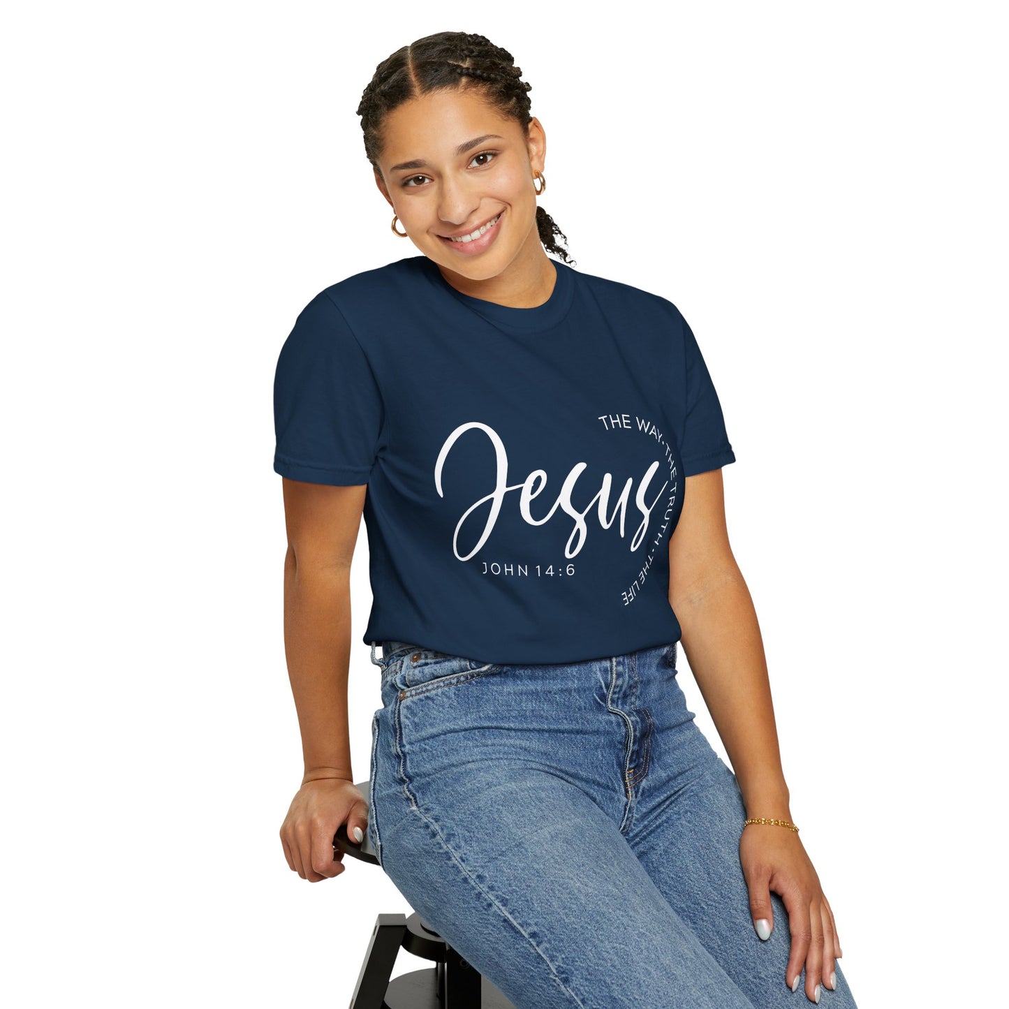 Jesus Script T‑Shirt (John 14:6)- Comfort Colors