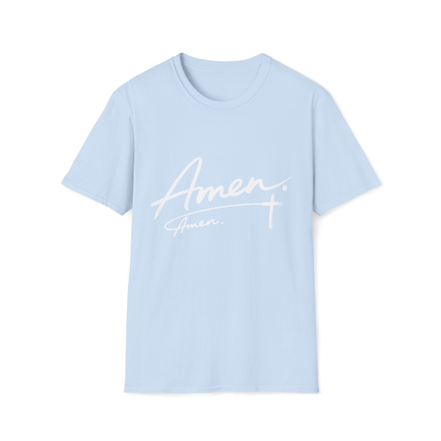 Amen Script T-Shirt — Faith-Inspired Christian Tee with Cross