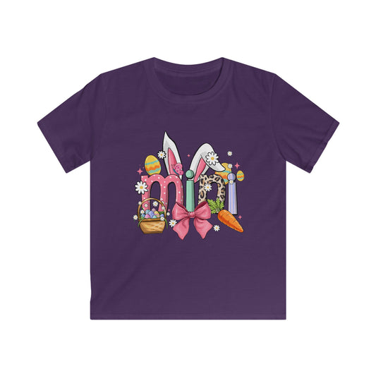 Kids Easter Bunny Tee — Cute 'mio' Pastel Bunny & Carrot Design