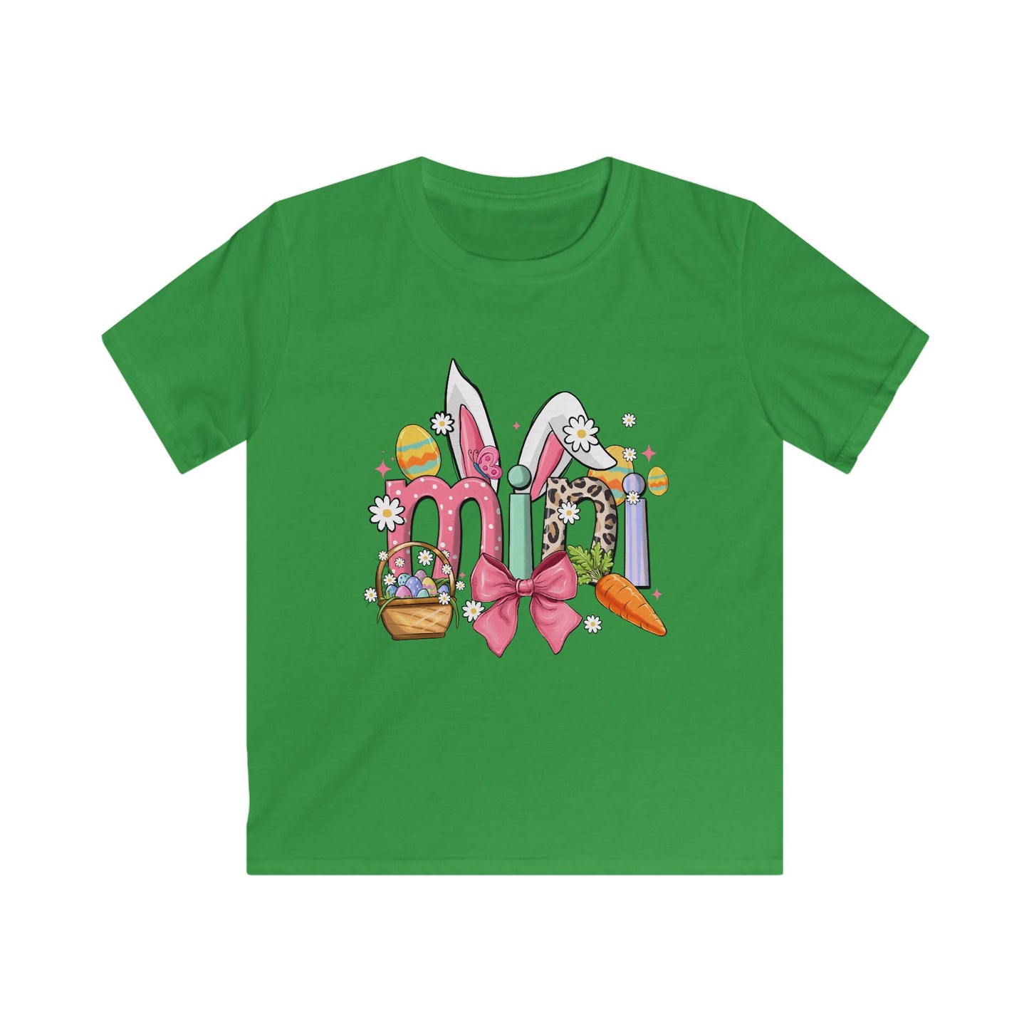 Kids Easter Bunny Tee — Cute 'mio' Pastel Bunny & Carrot Design